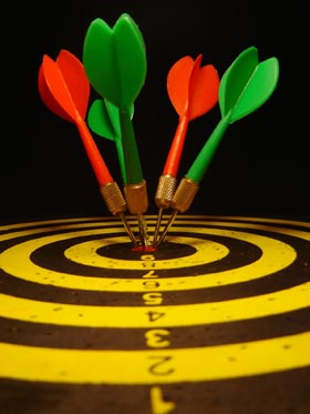 Several darts in the bullseye is like getting the product requirements right, and that happens when you've really listened to your customers' needs.